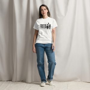 T-shirt logo Freedom nero classica unisex